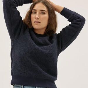 Everlane The ReNew Fleece Oversized Crew Teddy Sweatshirt-XL